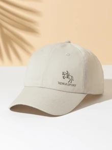 1 pieza Gorra de béisbol minimalista y versátil de moda "NOBLE SPORT Equestrian", adecuada para deportes al aire libre, gran regalo para familiares y amigos, para todas las estaciones - Gorra de béisbol - Ver 5