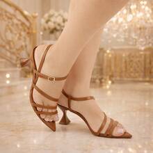 Women's Sandal With Leaf Toe, Cup Heel, Thin Straps, Elegant And Casual - Lạc đà - Xem 1