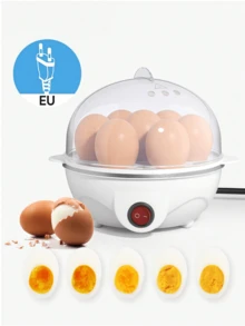 Nồi luộc trứng nhanh, sức chứa 7 quả trứng, dùng để luộc trứng chín, trứng chần, trứng bác hoặc trứng ốp la, có chức năng tự động tắt - Phích cắm EU - Phích cắm loại C của EU (220-240V) - Xem 8