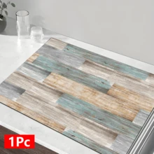 1 pieza Estera de secado con estampado de grano de madera azul, nueva estera absorbente de secado para encimera de cocina, estera de secado de utensilios de cocina - Estera de secado de platos, estera suave de gel de sílice antideslizante de secado rápido para encimera de cocina, adecuada para cafetera, máquina de café expreso, etc. - Multicolor - Ver 12