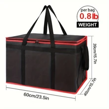 Insulated Food Delivery Bags, XXXL Hot And Cold Pizza Delivery Bags, Commercial Large Capacity Insulated Bags, Doordash Catering Cooler Bags, Party Warmers - Đỏ - Xem 5
