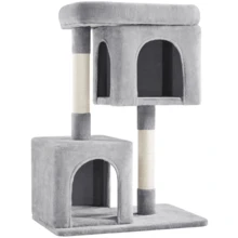 Butterslay 1PC Modern Cat Tree Tower For Small Medium Cats With Cozy Condos, Perch & Sisal Posts For Scratching & Play, Anti-Toppling Indoor Cat Furniture - Xám nhạt - Xem 10