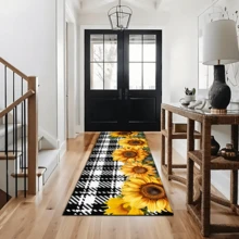 1pc Sunflower Pattern Area Rug, Decorative Carpet For Home, Kitchen, Bathroom, Laundry Room, Home Decor, Autumn & Winter - Multicolor - View 8