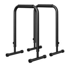 ShiningLove Heavy Duty Dip Bar Station 440LBS, Adjustable Height 32-36", Portable For Home Gym Calisthenics - Black - View 1