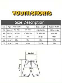 Boys' Shorts, Ice Cream Color Scheme, Casual Style For Spring And Summer, Suitable For Outdoor Everyday Wear, Birthday Gift, Holiday Gift, Easter And St. Patrick's Day Gift. - Multicolor - View 7