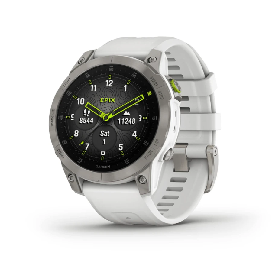 Garmin Epix Gen 2, Premium Active Smartwatch, 47mm White Titanium, Factory Refurbished - 查看 1