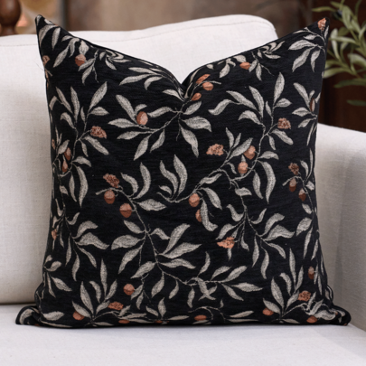1 pezzo Federa decorativa per cuscino con motivo floreale, in morbido tessuto di ciniglia di lusso, adatta per divano, soggiorno, camera da letto, stile country, per tutte le stagioni, può essere usata come regalo