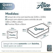 Queen Size 600 Thread Count 4-Piece Fitted Sheet Set For Box Spring Beds, Alice Brand, Luxurious Egyptian Cotton, Hemstitch. - 卡其色 - 查看 2
