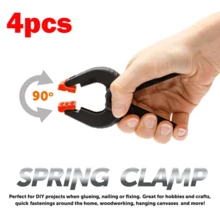 4PCS Large Spring Clamps 6 " Set Heavy Duty Market Tarpaulin Quick Grip Clips - A - View 2