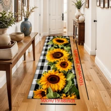 1pc Sunflower Pattern Area Rug, Decorative Carpet For Home, Kitchen, Bathroom, Laundry Room, Home Decor, Autumn & Winter - Multicolor - View 15