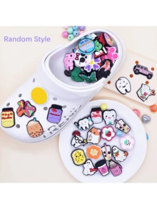 50pcs Cartoon Random Shoe Decorations Accessories Charms For Clogs Bubble Slides Sandals, Gift Idea For Birthday Christmas Halloween Party Favors - 彩色 - 查看 4