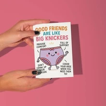 1张搞笑闺蜜生日贺卡，送给女性朋友，幽默设计：闺蜜就像大号内裤 - 查看 5