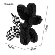 Juego de bloques de construcción de perro de micropartículas, bloques de ensamblaje DIY, bloques de arquitectura abstracta, bloques de decoración de escritorio, bloques con tema animal, idea de regalo de cumpleaños, decoración de colección y exhibición - Multicolor - Ver 16