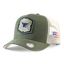 American Rooster Men's And Women's Texas Country Trucker Casual Cap With Curved Brim - màu xanh lá - Xem 1