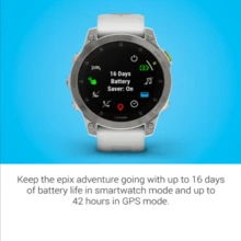 Garmin Epix Gen 2, Premium Active Smartwatch, 47mm White Titanium, Factory Refurbished - 查看 3