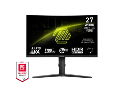 Refurbished - MSI 27" WQHD 2K 180HZ With AMD FreeSync (AMD Adaptive Sync) 0.5ms HDR Ready Curved Gaming Computer Monitor With Height Adjustable, Swivel, Pivot And Tilt Stand MAG 275CQPF