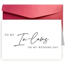 1pc Wedding Card To My In Laws On My Wedding Day Card, In Laws Card, Future Parents Card, Wedding Day Card - Sets - View 2