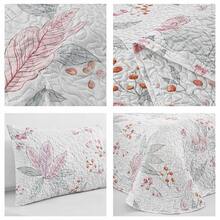 Quilt Sets - Gran Hojas Rosa Gris - View 3