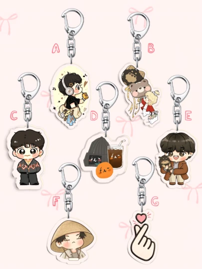 1個 Kpopアイドルアクリルキャラクターキーホルダー、アニメキーホルダー、Kpopアリランアルバム友情キーホルダー、3.20カムバックキャラクターバッグアクセサリー、ファンジュエリー&ARMYギフト、ボーイフレンド、ガールフレンド、家族、先生、パーティーギフトに最適、ARMYテーマの携帯電話&バッグの装飾