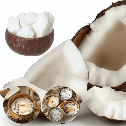 100g/500g/1000g Cera de coco blanca pura, cera de coco natural, kit de elaboración de velas perfumadas DIY, suministros para hacer velas DIY, materiales para hacer velas hechas a mano, adecuado para decoración del hogar, decoración de velas para fiestas de San Valentín, velas de cumpleaños y regalos para amigos