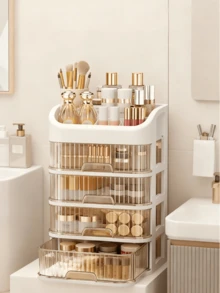 5 Layers Multi-Purpose Drawer Storage Cabinet, Dresser With Drawer Cosmetic Storage Box - Spacious Storage Space, Can Store Skin Care Products, Brushes, Eye Shadow, Lotion, Lipstick, Nail Polish - Very Suitable For Dresser, Bathroom, Bedroom And Dresser - 杏色5層 - 查看 1