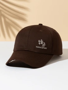 1 pieza Gorra de béisbol minimalista y versátil de moda "NOBLE SPORT Equestrian", adecuada para deportes al aire libre, gran regalo para familiares y amigos, para todas las estaciones - Gorra de béisbol - Ver 14