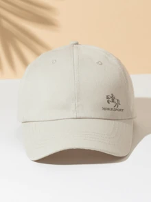 1 pieza Gorra de béisbol minimalista y versátil de moda "NOBLE SPORT Equestrian", adecuada para deportes al aire libre, gran regalo para familiares y amigos, para todas las estaciones - Gorra de béisbol - Ver 2