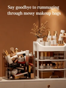 5 Layers Multi-Purpose Drawer Storage Cabinet, Dresser With Drawer Cosmetic Storage Box - Spacious Storage Space, Can Store Skin Care Products, Brushes, Eye Shadow, Lotion, Lipstick, Nail Polish - Very Suitable For Dresser, Bathroom, Bedroom And Dresser - 杏色5層 - 查看 4