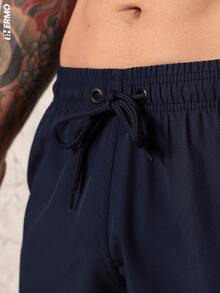 Men's Shorts With Lycra, Sizes 36 To 48 (Tactel Elastane), Gym, Beach, Pool, Crossfit - Marine - View 7