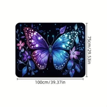 1pc, Animal Theme Blue Cheetah Pattern Printed Polyester Fiber Car Trunk Mat- Dustproof, Car Cargo Mat, Trunk Mat - Trunk Mat - View 7