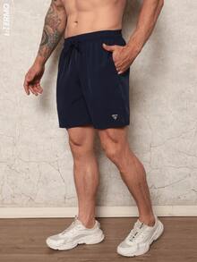 Men's Shorts With Lycra, Sizes 36 To 48 (Tactel Elastane), Gym, Beach, Pool, Crossfit - Marine - View 4