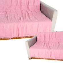 Set Of 2 Extra Large King Size Sofa Throws, Size 3 Meters X 1.80 Meters, Decorative For A Luxurious Home, 100% Cotton Reinforced Protective Cover - 羅莎 - 查看 1
