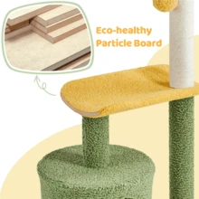 Butterslay 1PC 37inch Cat Tree Cat Tower With Natural Sisal - Green - View 7