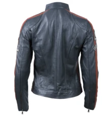 AVIATRIX Women Real Leather Biker Jacket In Grey Colour QOOC - Grey - View 4
