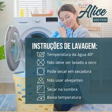 Jogo de Lençol King 600 Fios Cama Box 4 Peças Com Elástico Alice Algodão Egípcio Luxuoso Ponto Palito - Vermelho - Visão 6