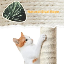 Butterslay 1PC 37inch Cat Tree Cat Tower With Natural Sisal - Green - View 6