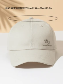 1 pieza Gorra de béisbol minimalista y versátil de moda "NOBLE SPORT Equestrian", adecuada para deportes al aire libre, gran regalo para familiares y amigos, para todas las estaciones - Gorra de béisbol - Ver 4