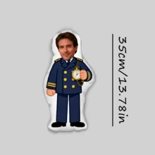 Personalized Face Cushion, Purple Dress, Customized Body Pillow, Unique And Fun. Suitable For Father's Day, Mother's Day, Halloween, Christmas, Christmas Eve, Valentine's Day, Birthday, Personalized Day, Veteran's Day, Thanksgiving, Easter, April Fool's Day, Carnival, Ramadan, Eid Al-Fitr, Eid Al-Adha, National Day, Etc. - Blue Men's Uniform - View 16