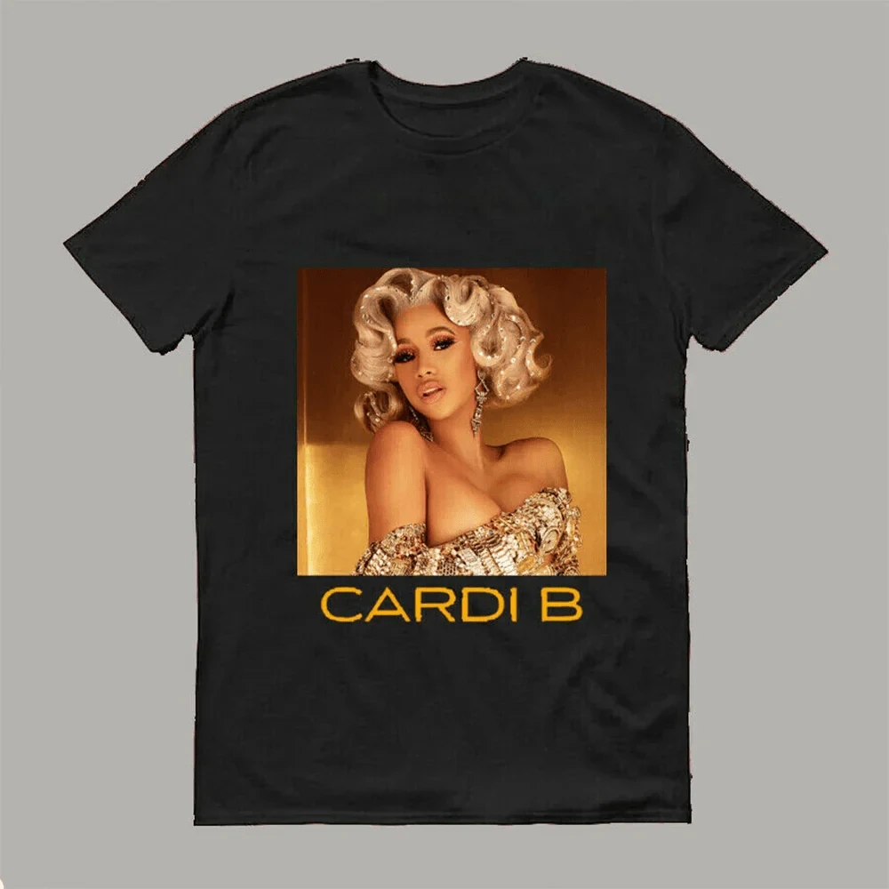 Ca Rdi B  Tee T-Shirt Unisex Short Sleeve All Size - 黑色 - 查看 1