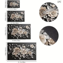 1pc 3D Floral Design Absorbent Drying Mat, New Waterproof Kitchen Counter Drying Pad, Soft Silicone Non-Slip Quick Dry Mat For Kitchen Counter, Coffee Maker, Etc. - FULSD253 - View 10
