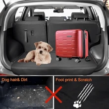 1pc, Animal Theme Blue Cheetah Pattern Printed Polyester Fiber Car Trunk Mat- Dustproof, Car Cargo Mat, Trunk Mat - Trunk Mat - View 3