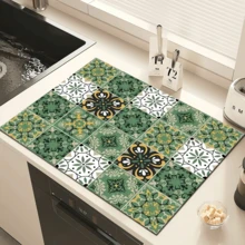 1 pieza Almohadilla absorbente, adecuada para cafetera, encimera de cocina, fregadero, grifo, inodoro, tocador, utensilios domésticos - Multicolor - Ver 9