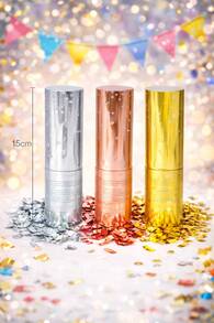 3 Pack 15cm Mirror Confetti Shooters - Portable Confetti Shooters For Birthdays, Weddings - Easy To Hold - 查看 1