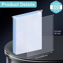 100/200 chiếc bao đựng thẻ phát sáng màu xanh dương, bao đựng thẻ bóng chày, bao bảo vệ thẻ trong suốt 1 xu, thích hợp cho thẻ giao dịch, bao đựng thẻ giao dịch mềm, bao đựng thẻ thể thao, bao bảo vệ thẻ, bao đựng thẻ, bao bảo vệ thẻ bằng nhựa, thích hợp cho thẻ - Phim thẻ - Xem 4