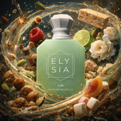 Fragrance World ELYSIA Yum Pistachio Gelato 50ML Eau De Parfum For Women – Gourmand Fragrance Of Pistachio, Hazelnut & Vanilla – Long Lasting