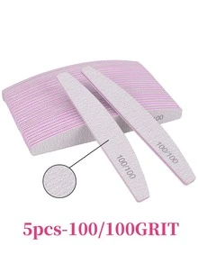 25支装指甲锉，80/100/150/180/240目月牙形指甲抛光块，美甲工具，美甲艺术工具，返校季，美甲，指甲工具 - 彩色 - 查看 24