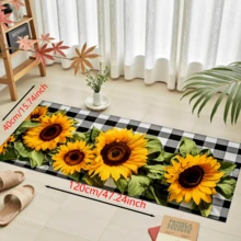 1pc Sunflower Pattern Area Rug, Decorative Carpet For Home, Kitchen, Bathroom, Laundry Room, Home Decor, Autumn & Winter - Multicolor - View 12