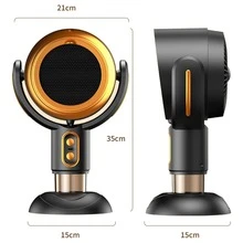 Campana Extractora Portátil De Sobremesa Con Extractor De Aire De 2 Velocidades Para Barbacoas En Interiores, Ollas Calientes Y Autocaravanas, Filtro Y Recipiente Para Aceite Extraíbles - Negro y dorado - Ver 4