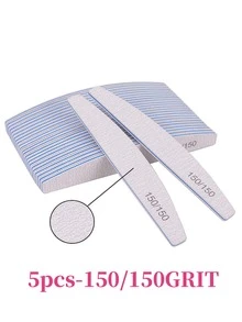25支装指甲锉，80/100/150/180/240目月牙形指甲抛光块，美甲工具，美甲艺术工具，返校季，美甲，指甲工具 - 彩色 - 查看 27