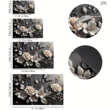 1pc 3D Floral Pattern Absorbent Drying Mat, New Waterproof Kitchen Counter Drying Pad, Soft Silicone Slip-Resistant Quick-Dry Mat For Kitchen, Suitable For Coffee Makers And More - Multicolor - View 10